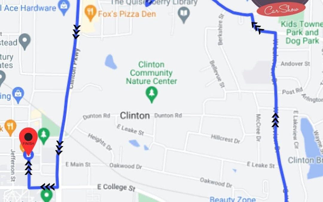 Cruzin’ Clinton Parade Route for Saturday, September 21