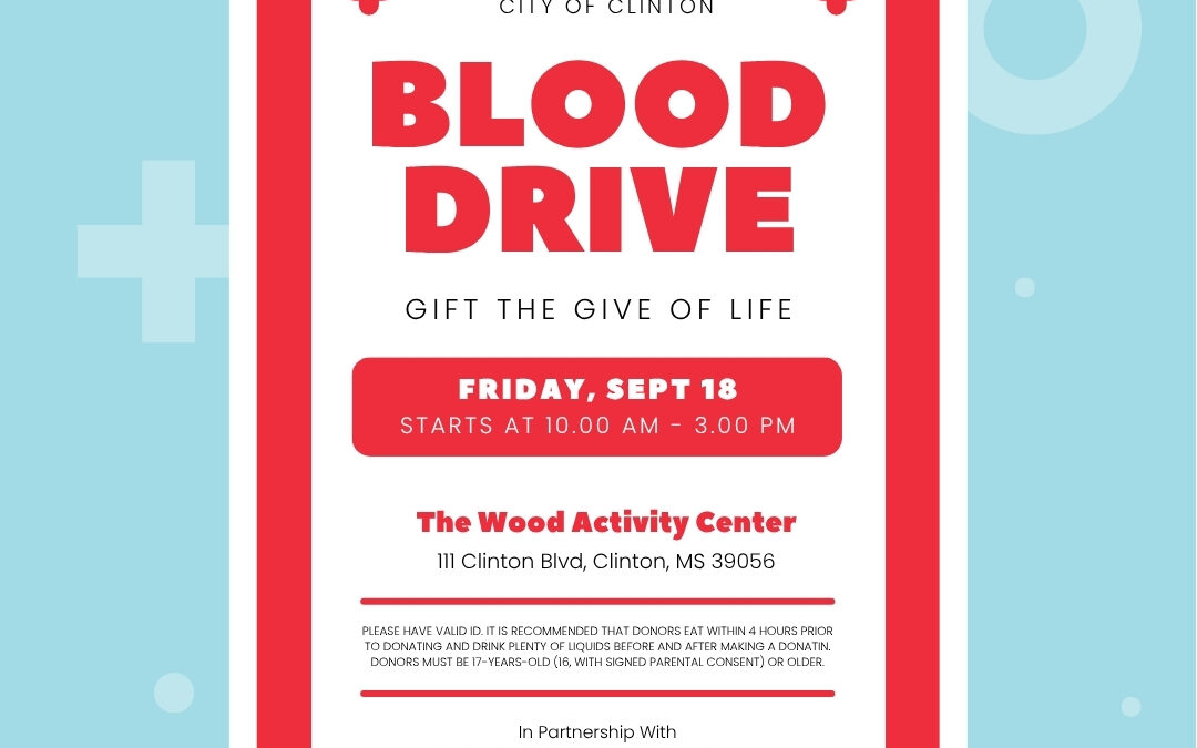 City of Clinton to Host Blood Drive September 18